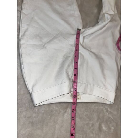 Kate Spade High Waist Straight Leg Womens White Cotton Pants Size 0 - Picture 8 of 10